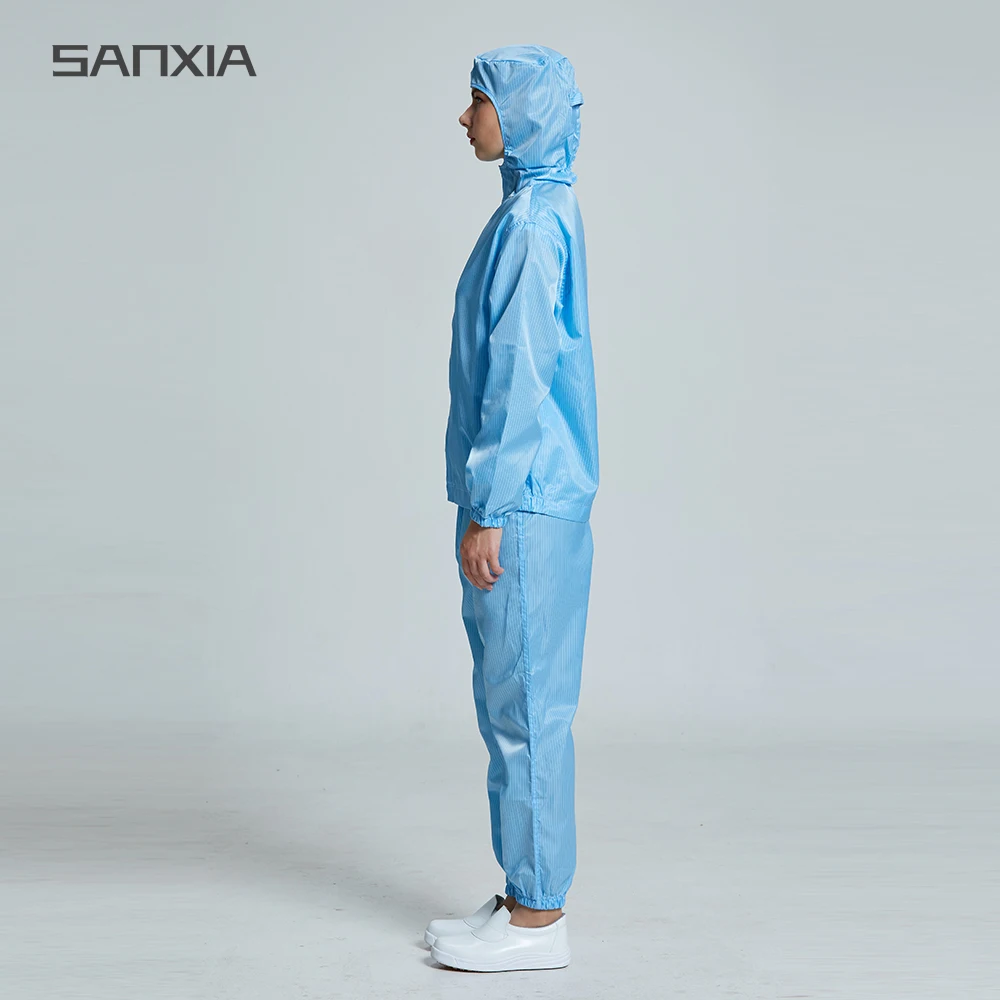 white anti static jumpsuit esd bunny suit clean room garments
