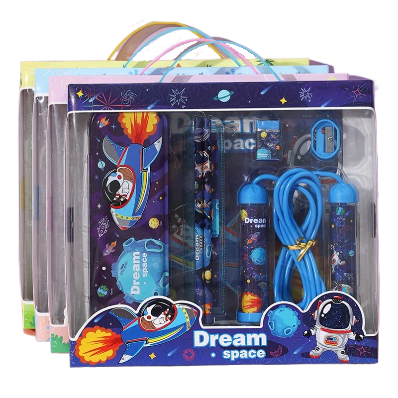 JTX355 модные канцелярские принадлежности и школьные принадлежности детский Подарочный набор с скакалкой карандаши Детские Сувенирные канцелярские принадлежности