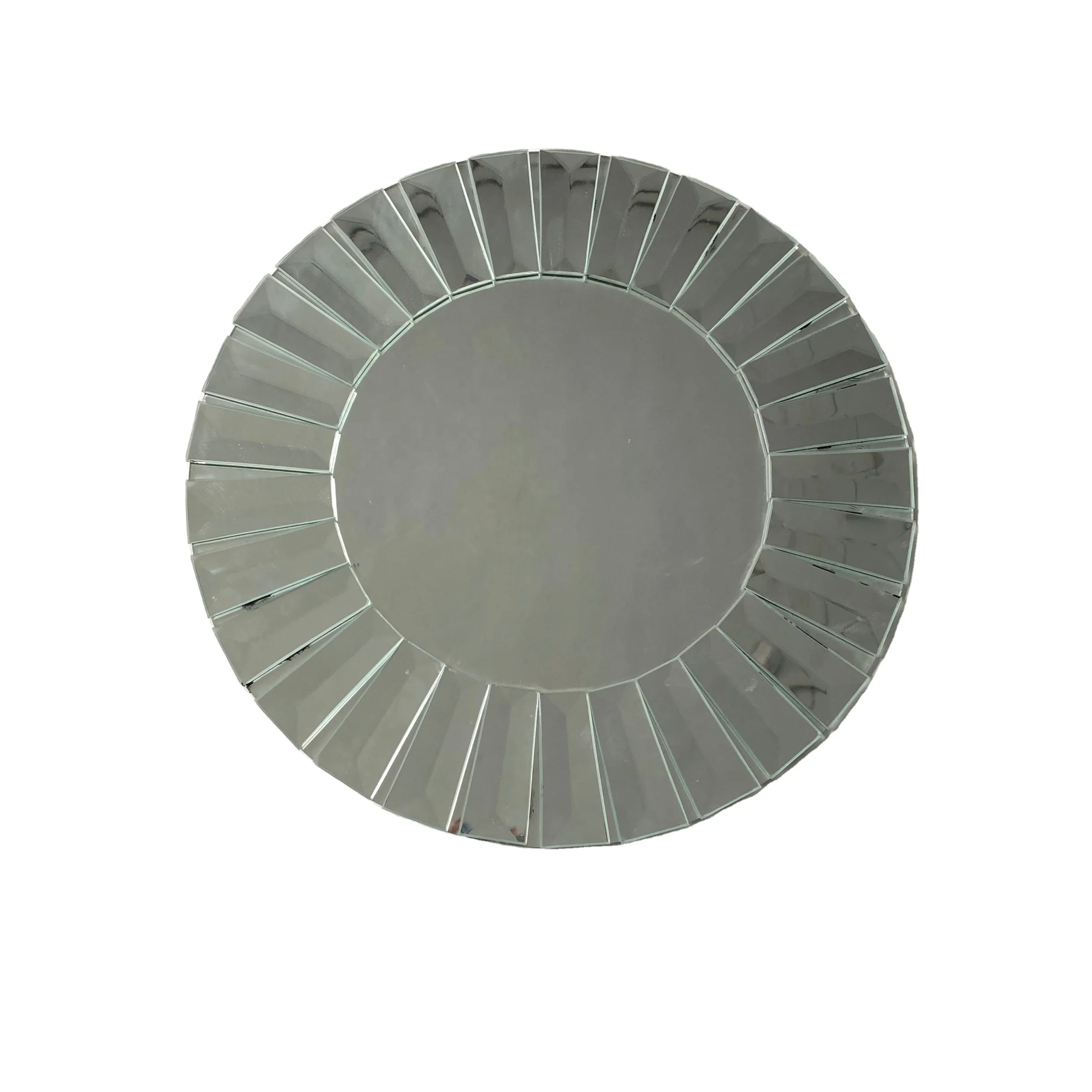 
2021 wholesale custom size 50x50cm home decorative sun flower mirrors round glass mirror silver aluminum mirrors 