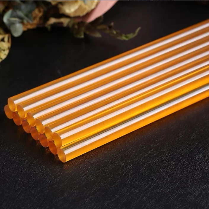 hot glue stick raw material glue grain high quality direct selling Reach Rohs brown glue stick for genuine hair extension