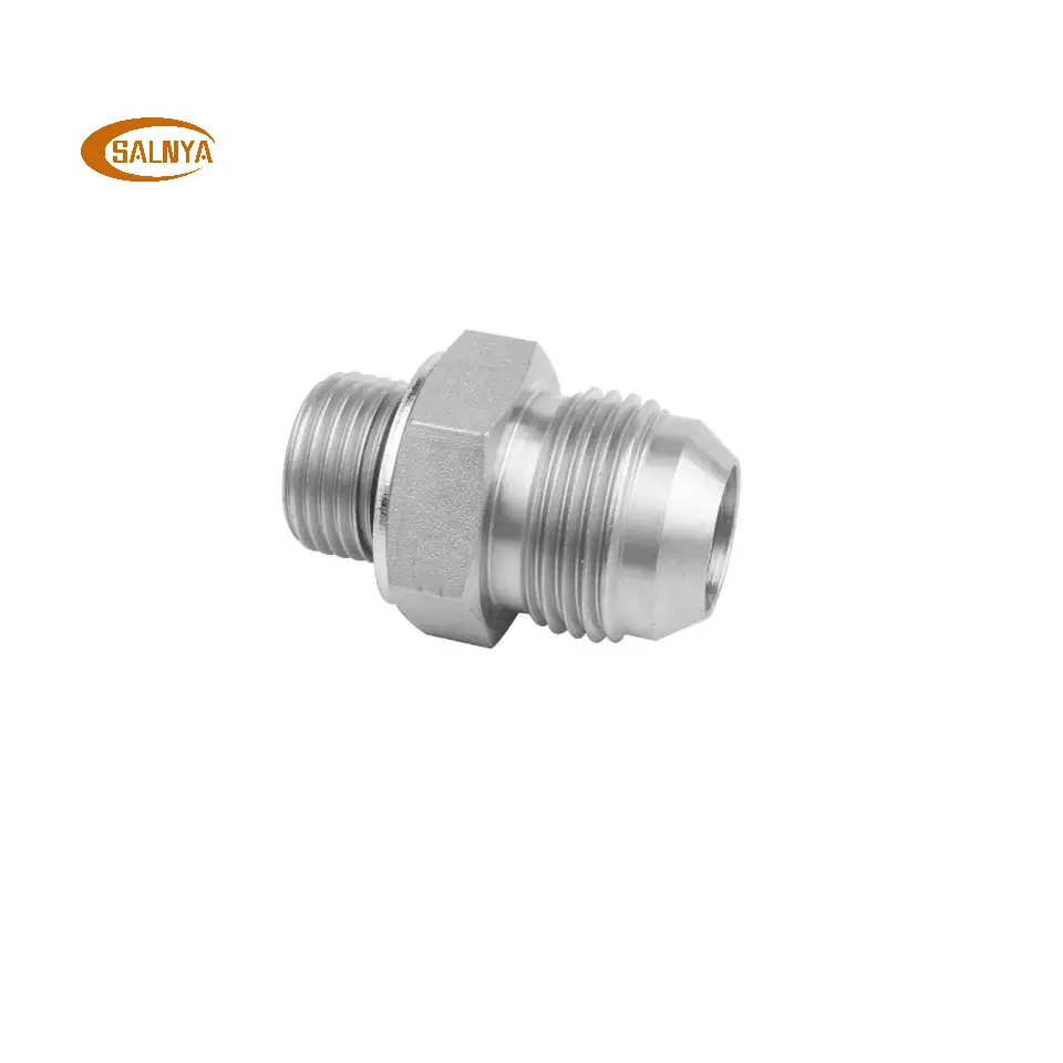 America Market Hydraulic Adapter Carbon Steel 37 Degree Flared JIC to BSPP Male Thread Straight Hose Tube Fittings