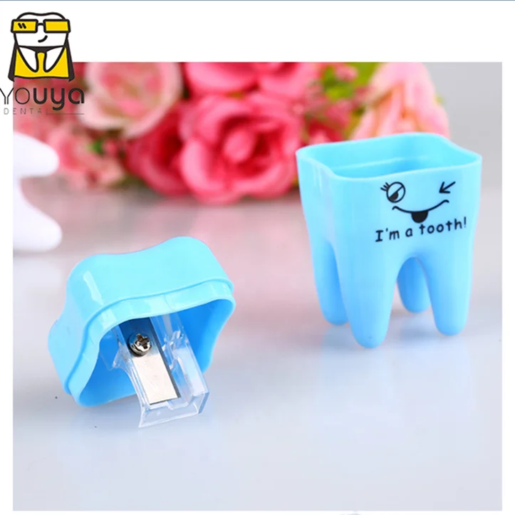 Funny Cartoon Tooth Shaped Pencil Sharpener, Plastic Pencil Sharpener For Dental Gift