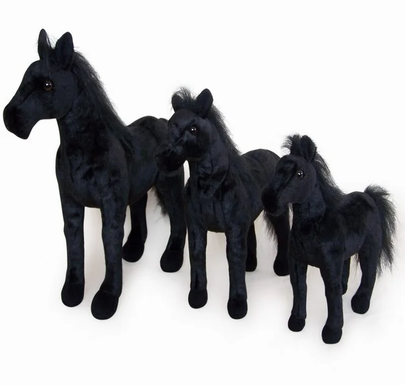 hot selling realistic stuffed brown horse plush toy lifelike plush standing brown horse stuffed animal toy