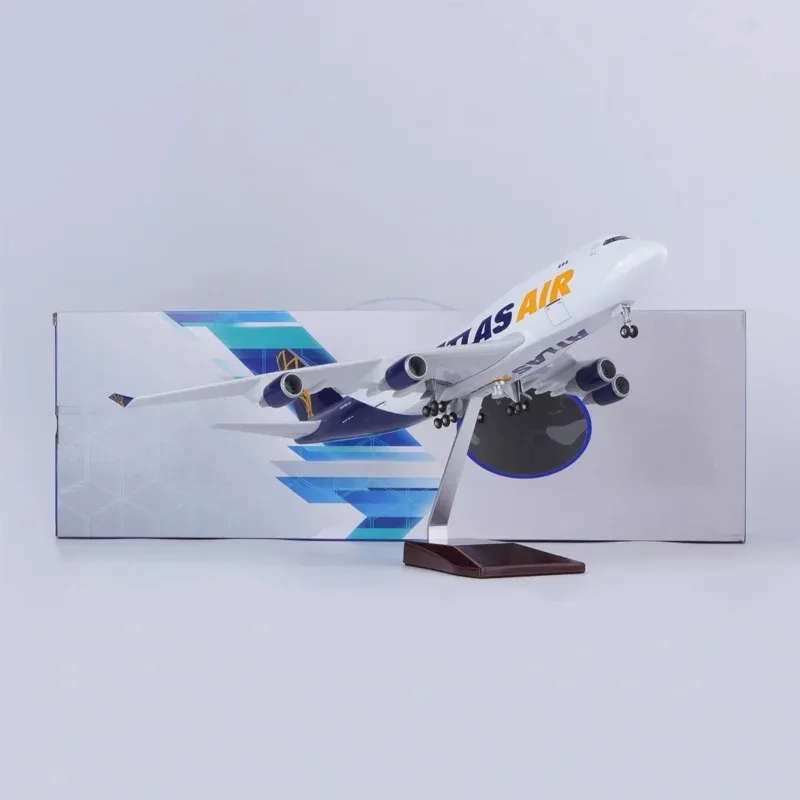 47 см 1/150 шкала атлас воздушные грузовые авиалинии Боинг 747 B747 модель самолета из смолы с шасси