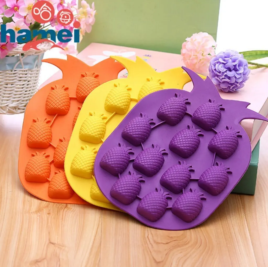 Pineapple Shape Silicon Ice Tray Fruit Ice Mold