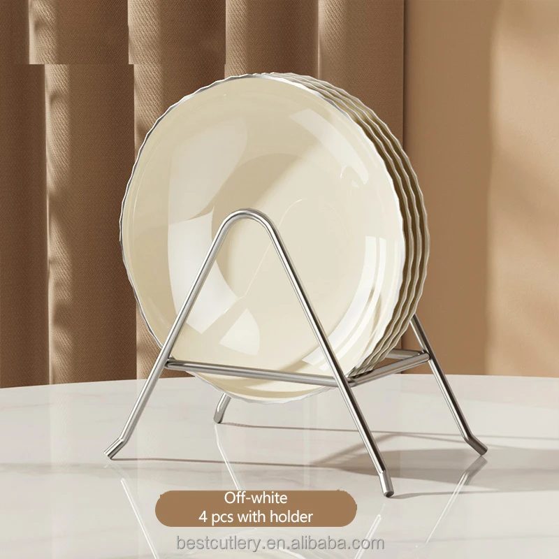 Wedding Party 6 Inch Clear Snacks Side Dish Serving Tray Appetizer Dessert Salad Cake Mini Dinner Dry Fruit Plates With Holder