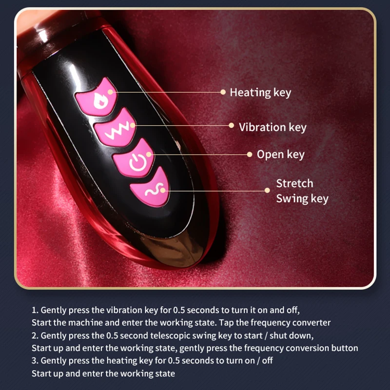 Realistic Strap on Dildo Vibrator Women  Heated Telescoping Sex Machine Big Dildo For Women Anal Sex Toys For Women