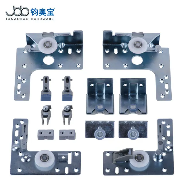 Solid wood sliding door aluminum track roller South America side-hanging sliding door roller