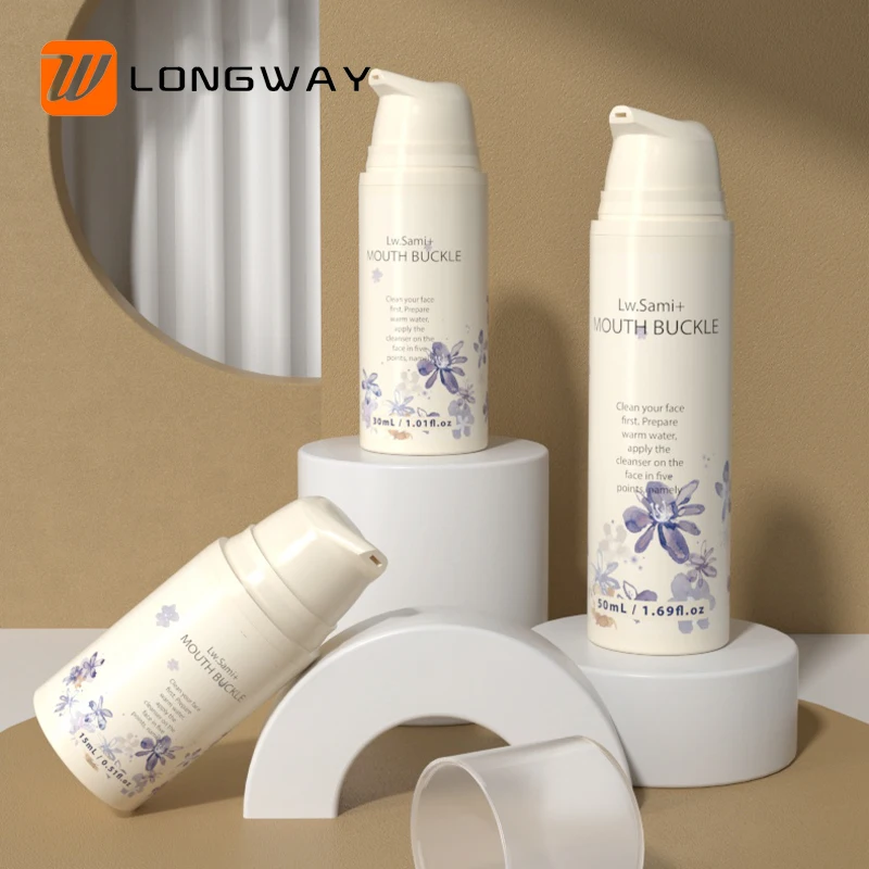 Empty Plastic Foam Lotion Pump Bottle 15/30/45ml Cosmetic Facial Skin Care Airless Bottle with Lotion Pump