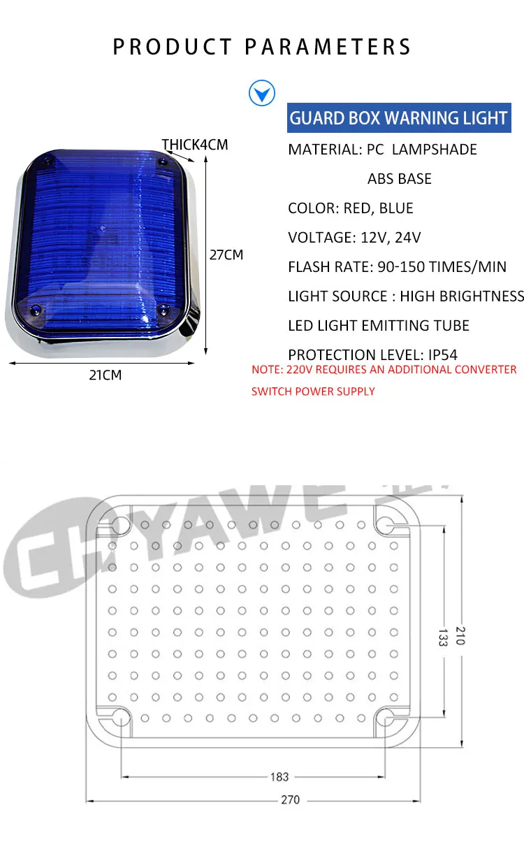 Ambulance Patrol Perimeter LED Warning Light 12V 24V Traffic Signal for Better Visibility Durable Effective Traffic Light
