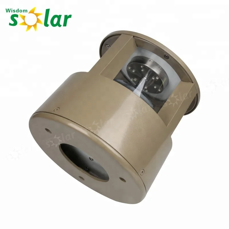 Aluminum landscape lamp deck floor lights solar garden led light two-color lamp