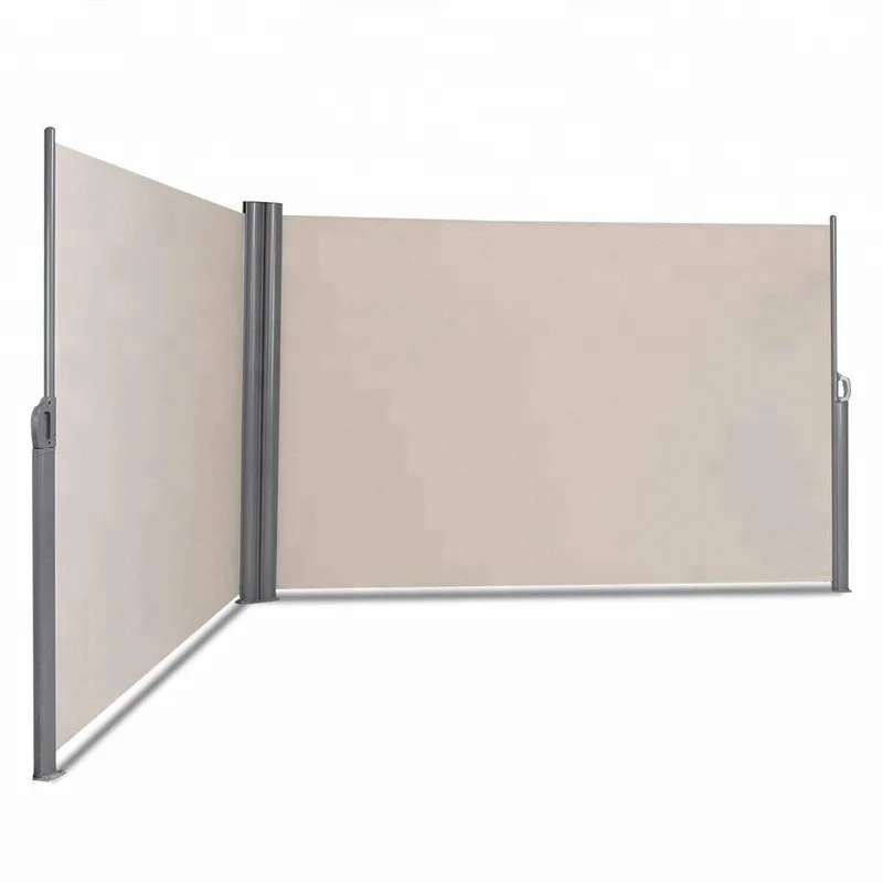 Patio Retractable Double Folding Awning Screen Fence Privacy Divider