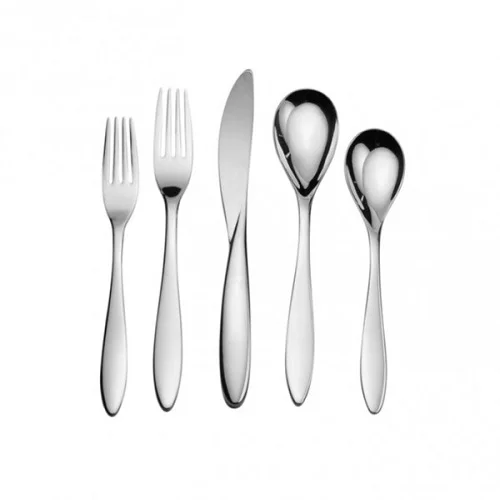 Antique Silver Cutlery Set Customized Logo Reusable Flatware Cutlery Set Silver Spoon Knife Fork