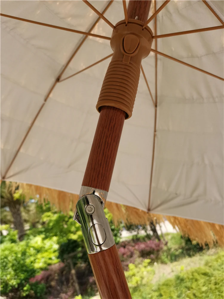 China manufacturer commercial new thatch roof pp straw beach umbrella