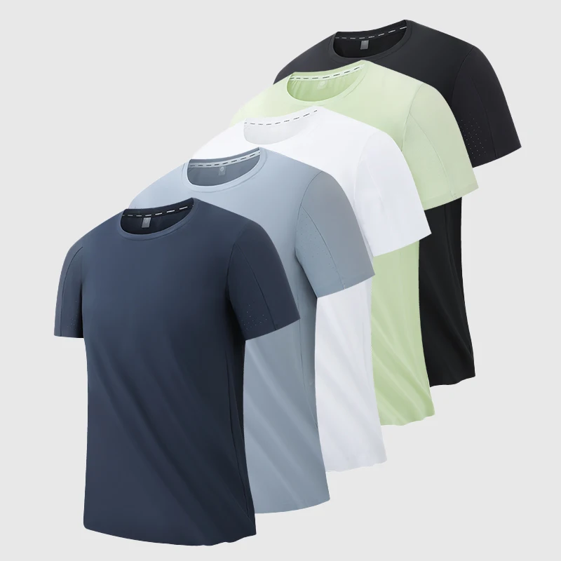 2024 Custom sublimation logo sport Spandex Polyester t shirt 170 GSM dtg Quick Dry breathable plain gym for Men T shirt