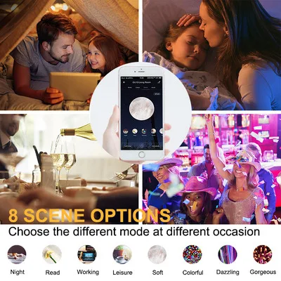 RGB Wifi Led Bulbs Smart Light 5W Wholesale Led Bulb Light Acrylic Wifi Smart Led Bulb With App Control