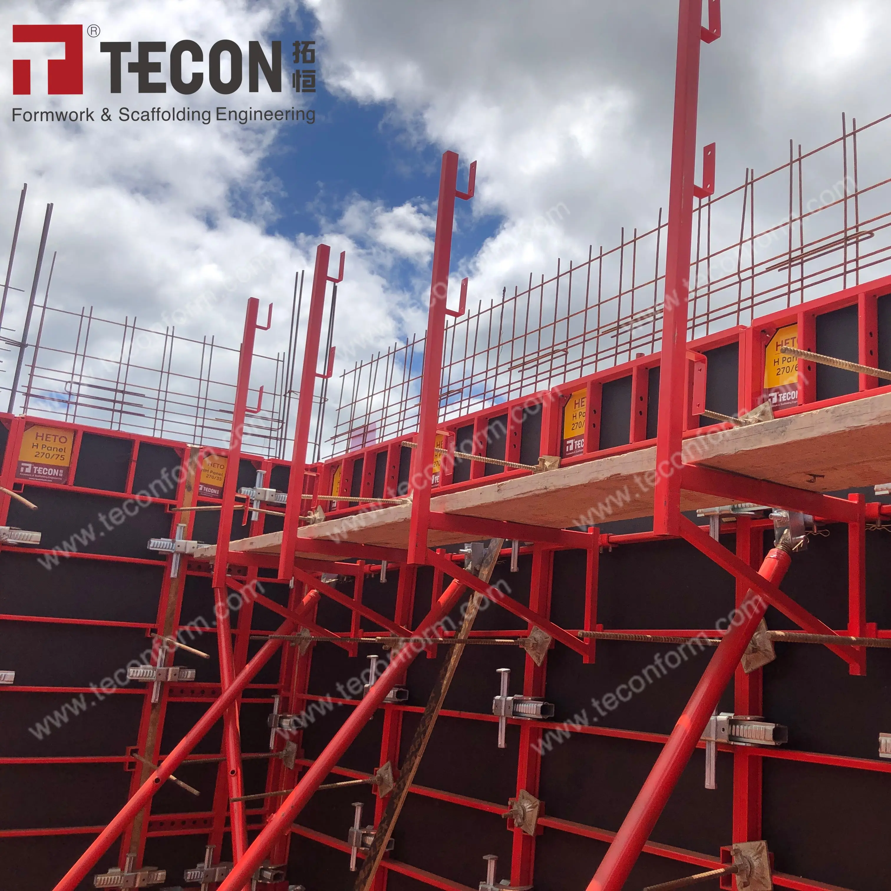 TECON Steel Panel Frame Walls and Column Formwork Powder Coated Steel Frame
