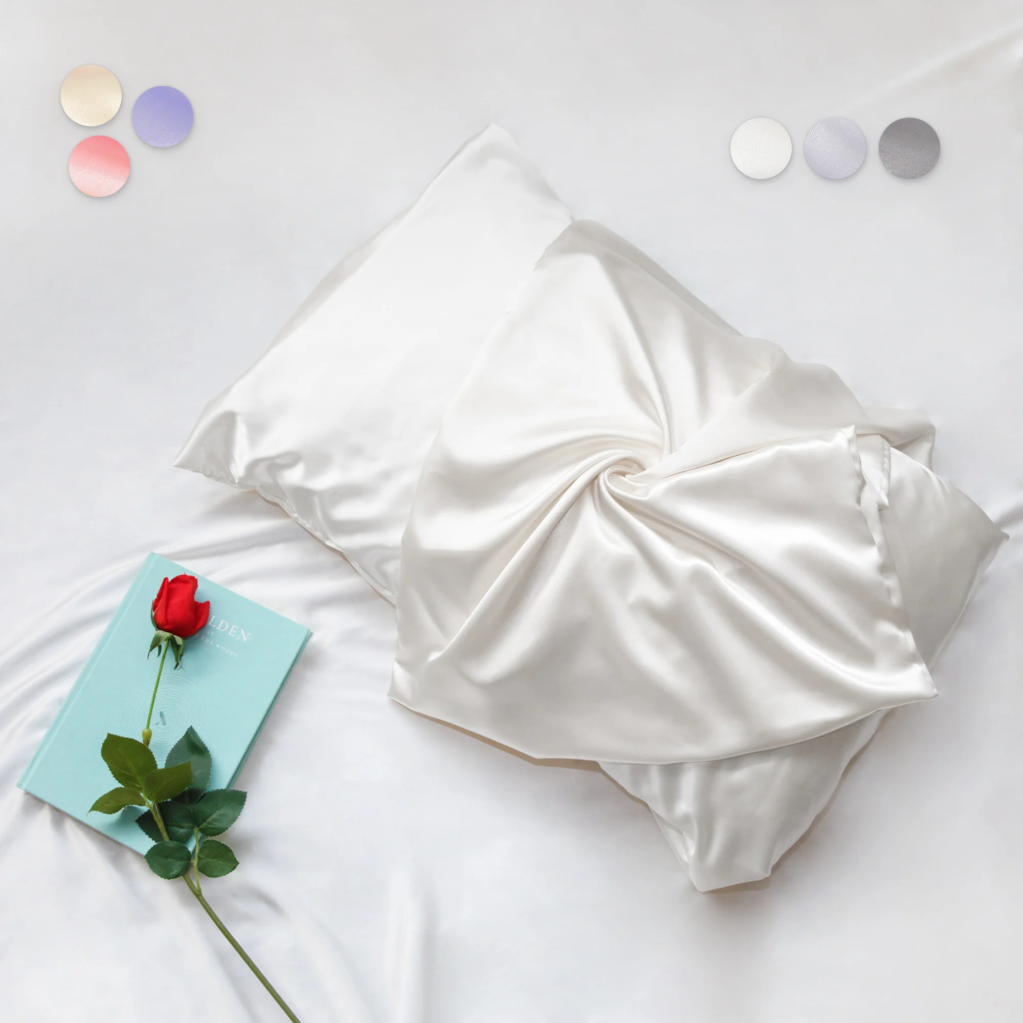 20x30cm private label soft luxury designer custom pure natural 100% mulberry silk pillow cases