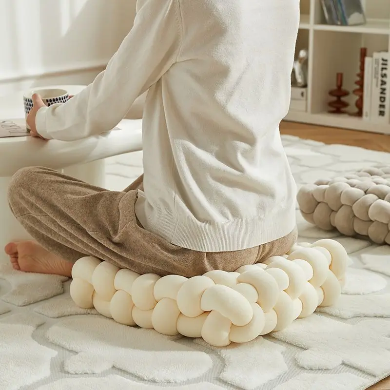 Woven Style Comfort Waist Pillow Butt Cushion Floor Futon & Lazy Bedroom Chair Seat Pillow Sofa Throw Pillow for Style & Comfort