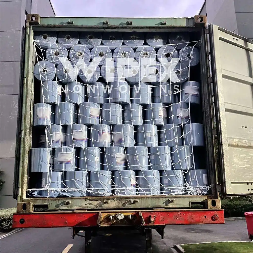 Customized X70 X80 Workshop Industry Wipes Wood Pulp Polyester Disposable Heavy Duty Wipes Industrial Wipe