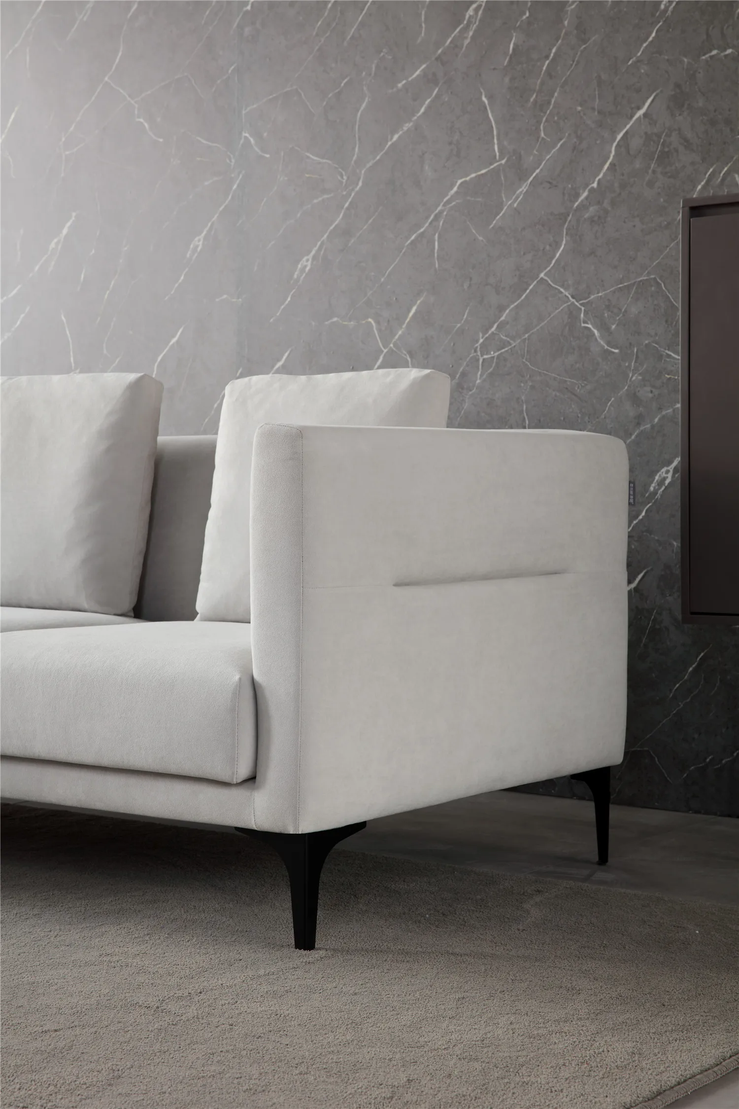 European Nordic Style U-Shaped Fabric Sofa Set Simple Modular Sectional for Hotel Apartment Living Fabric Material Washable