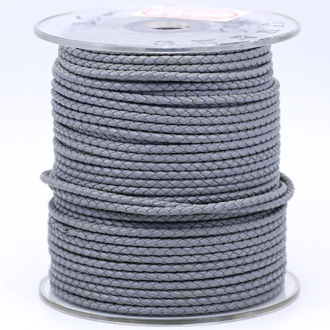 BMZ 2024 NEW 3 mm high quality round metallic leather cord