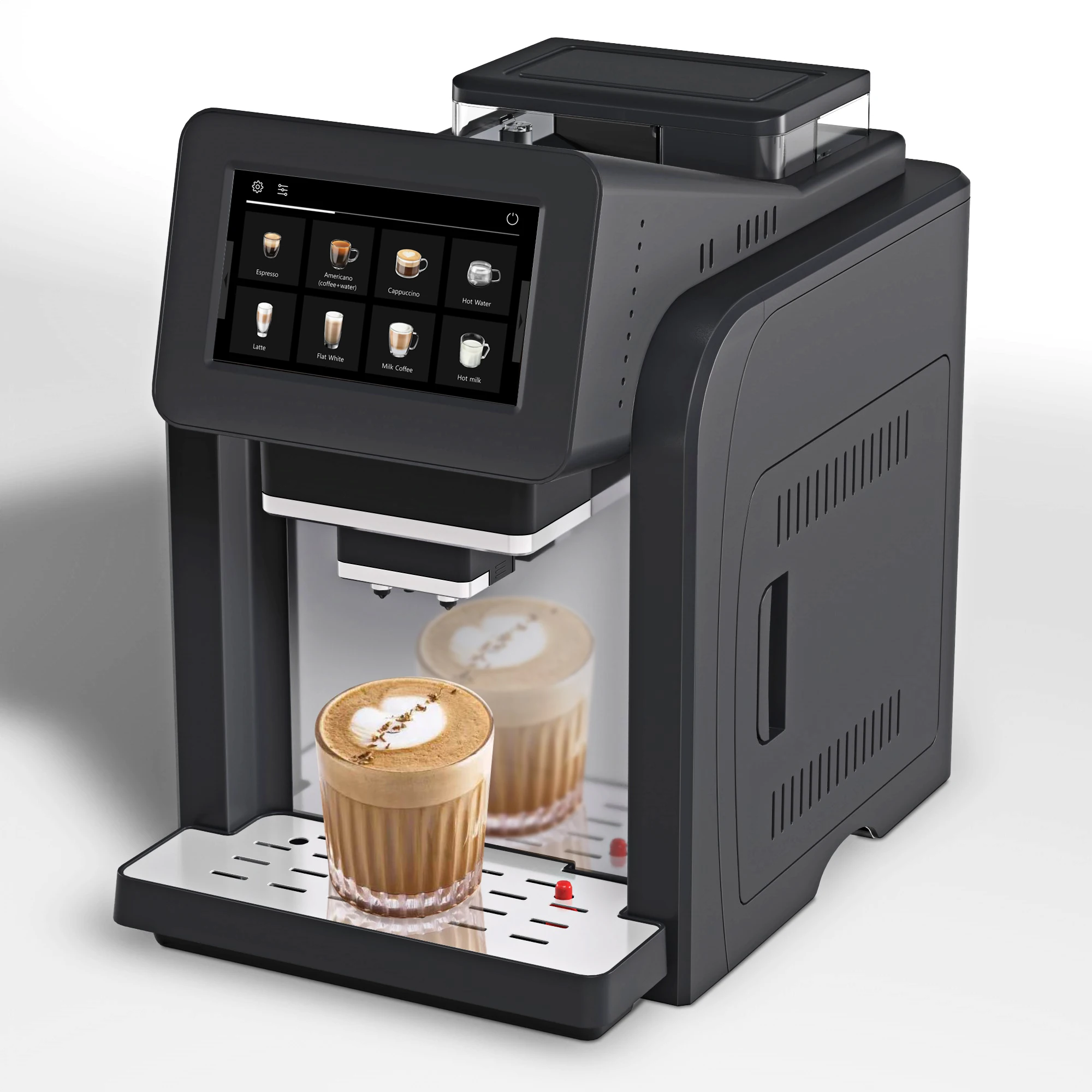Home Professional Cappuccino Latte Espresso Office Business Commercial Fully Automatic Coffee Vending Machine With Grinder