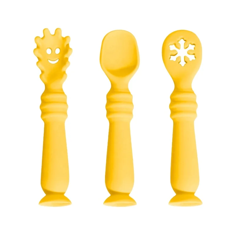 Baby Spoon Set BPA Free Kids First Stage Spoon Set Silicone Feeding Utensils