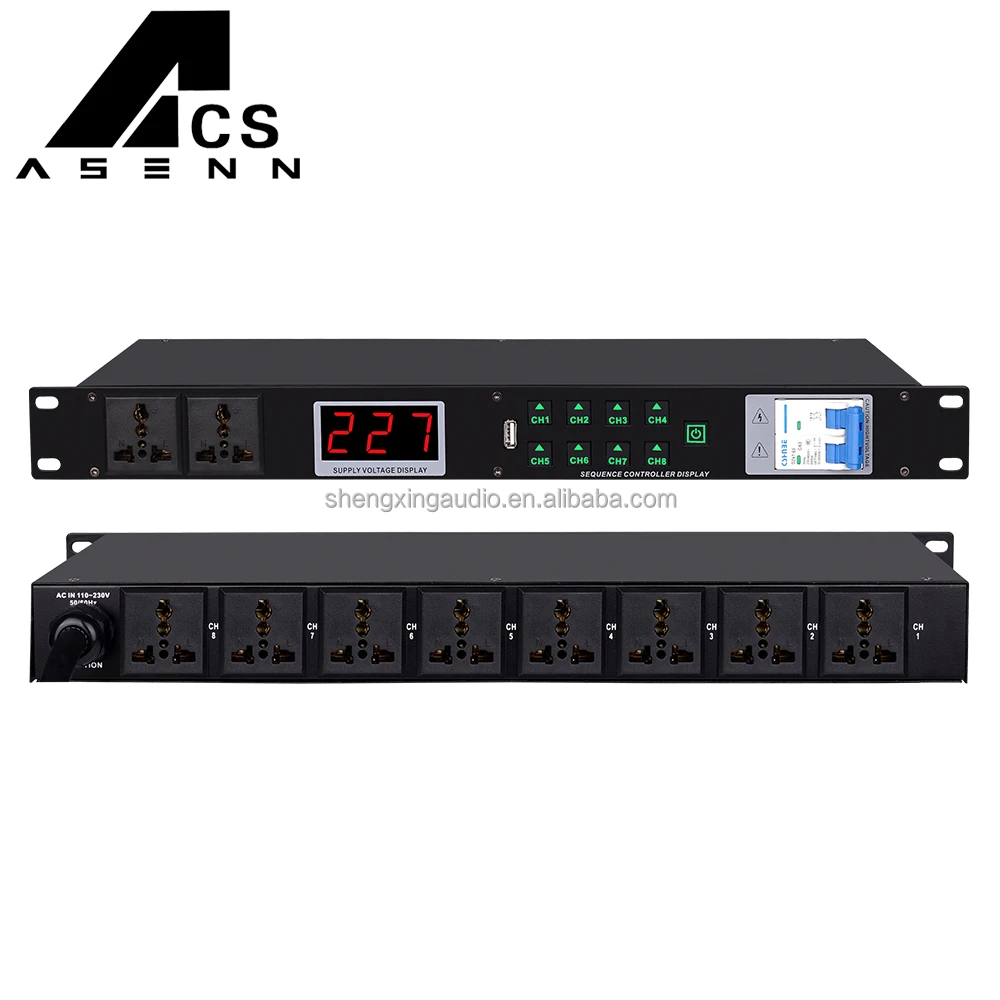 ACS-KD309 оптовая продажа 8-канальный с независимым воздушным переключателем секвенсор аудиорегулятор питания использованием различных решений
