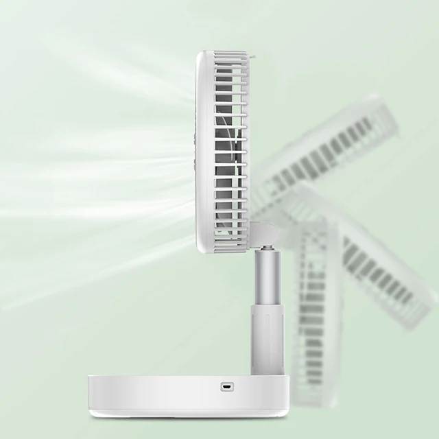 standing desk solar fan charging flexible telescopic bladeless circulator fan