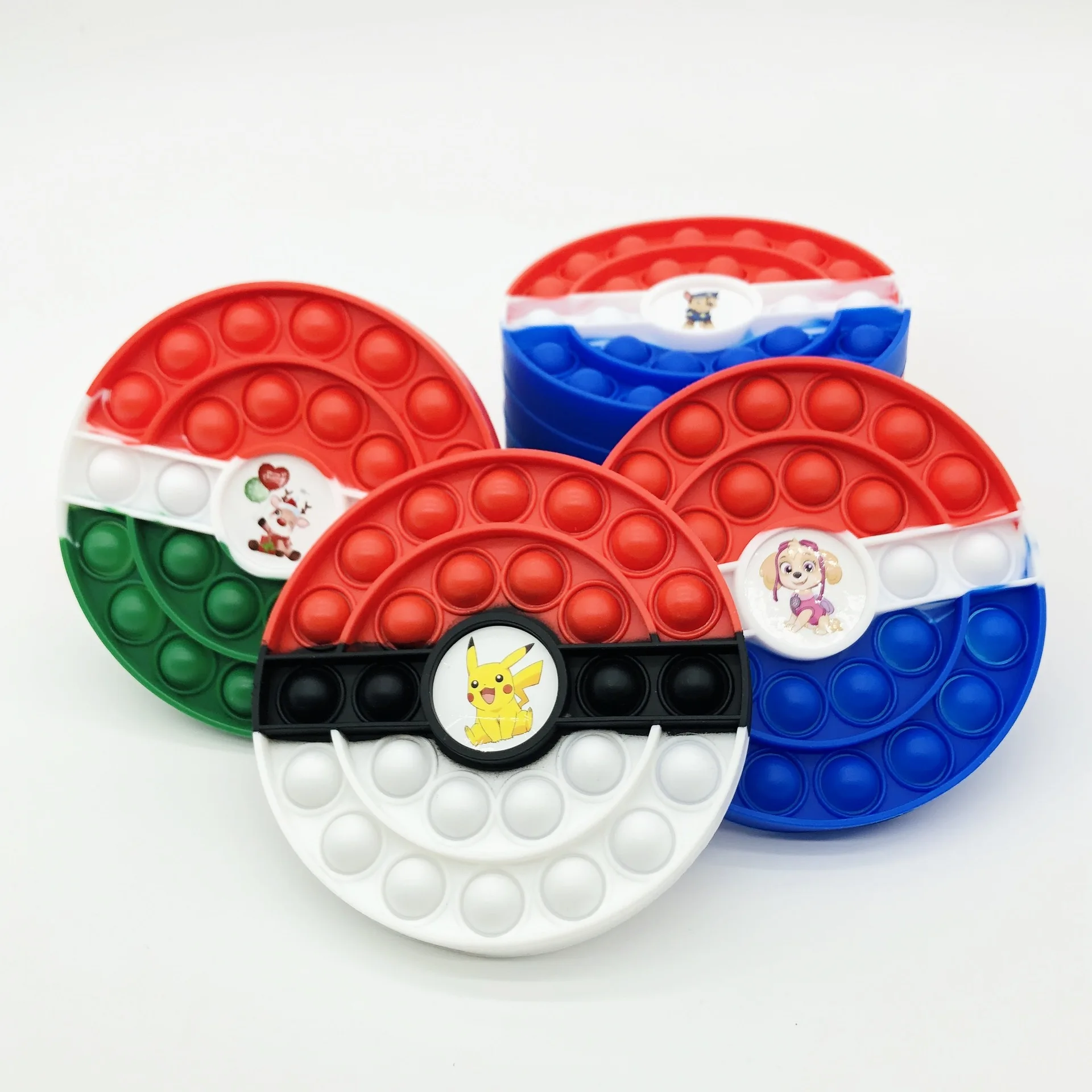 Kids Offset Printing Animated Character Paw Patriol Dogs Popit Push Bubble Fidget Sensory Toy Decompression Game Toy