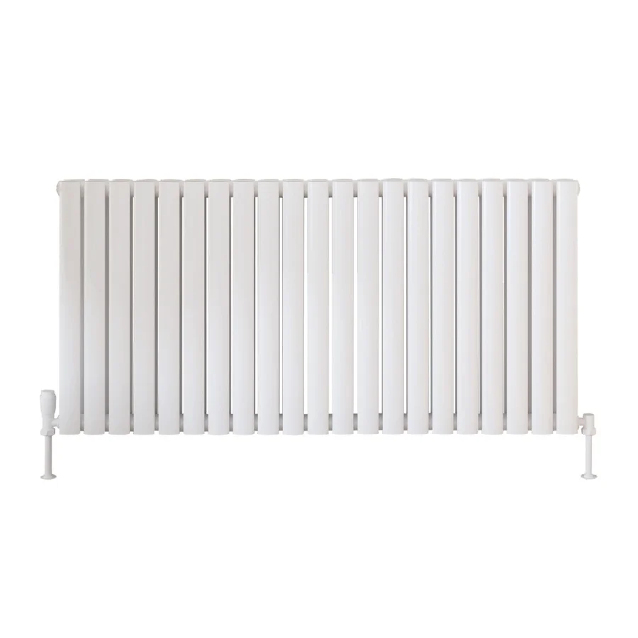 Manufacturers direct Oval style horizontal 600x20 bars White/Anthracite color Designer Radiator for home heating single/double