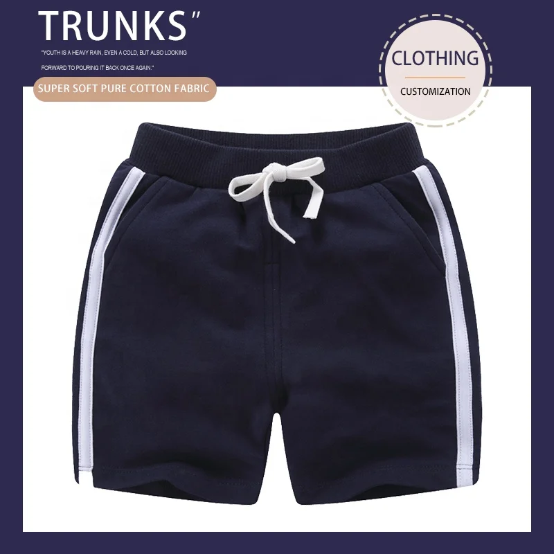 Wholesale Fashion 100% Cotton Kids Shorts Set High Quality Boys Shorts Custom Logo Shorts