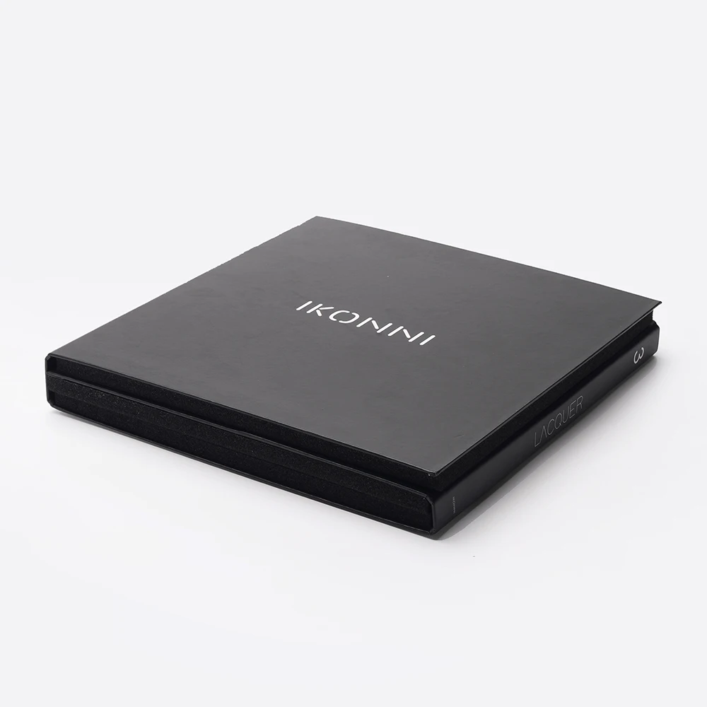 
Custom Porcelain Design Print Wood Box Black Display Gift Cardboard Paper Folder Book Box With Foam 