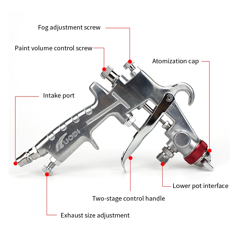 Paint Spray Gun Pneumatic Lower Pot Can-furniture Car Glue High Atomization Gun-