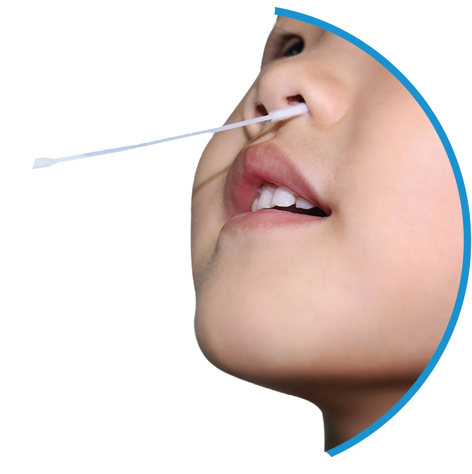 Медицинские одноразовые стерильные Генные испытания, домашний образец ДНК, лабораторный тест на грипп, нейлоновые волокна, набор флокированных тампонов