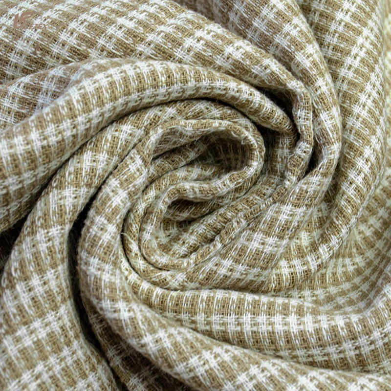 Лидер продаж онлайн, Высококачественная устойчивая плотная окрашенная тканая льняная ткань из вискозы для домашнего текстиля