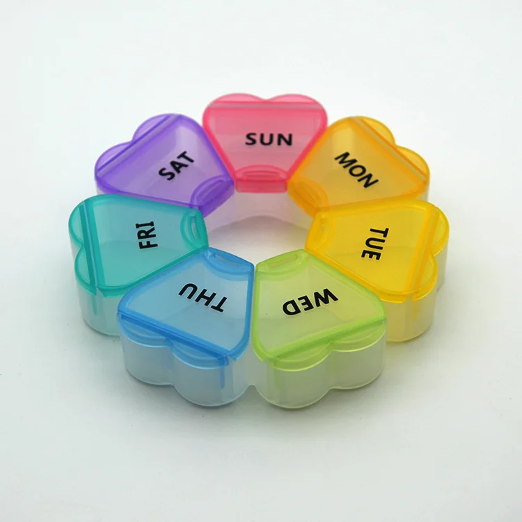 Weekly Pill Box Am Or Pm Pill Organizer Box 7  Day Medicine Separable Daily Pill Packaging Box