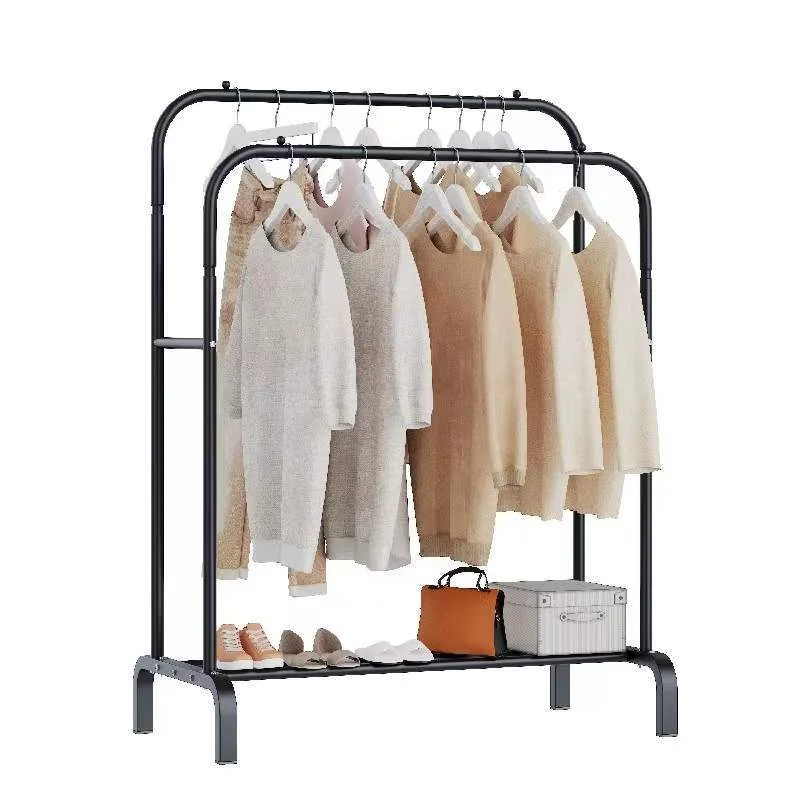2025 White and black family hall independent formal dress shirt hat jacket umbrella metal hanger bracket with shoe rack