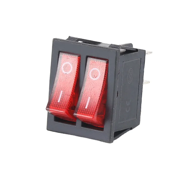 KCD2-2101 Medium DPST 4 Pins ON OFF 16A 24V Rocker Switch 250V T125