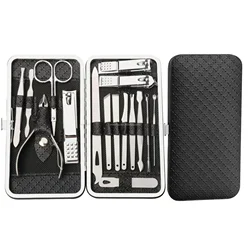 19 pieces Manicure Pedicure Set 19Pcs Manicure Set Cuticle Dead Skin Nail Clippers Set Toe Nail Cutter Tool Kit