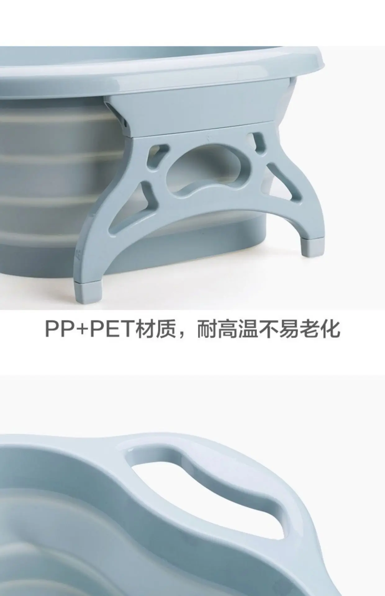 Foldable Portable Bathtub Plain Foaming Foot Soaking Bucket Massage Collapsible Footbath Basin with Lid