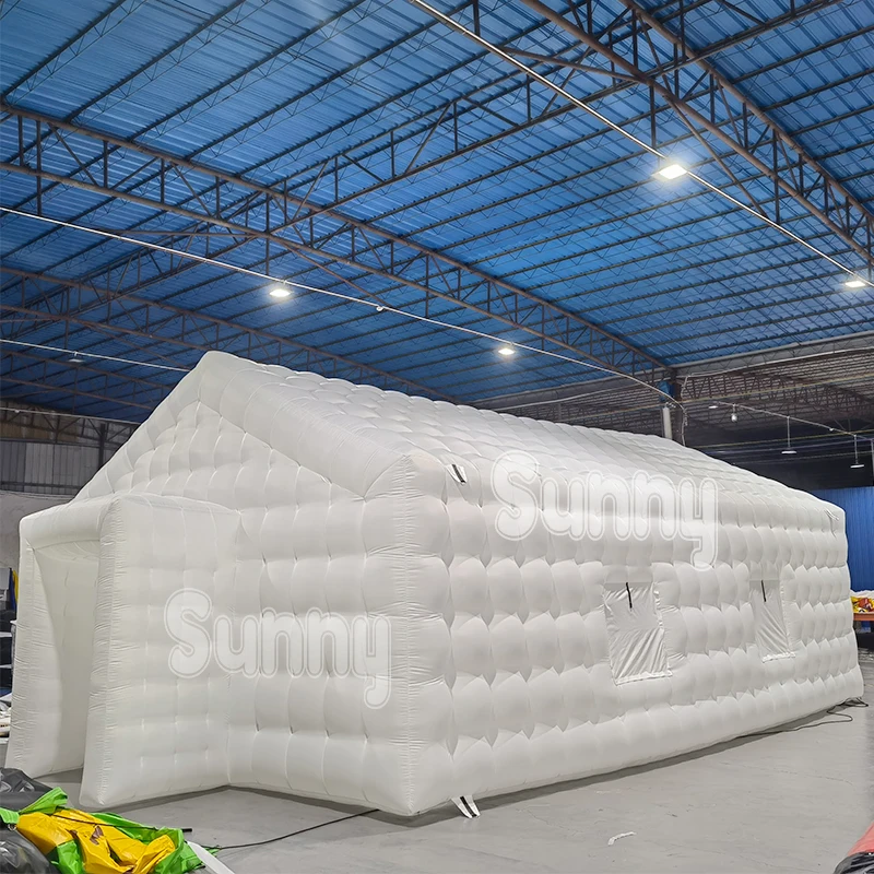 Large Party Tent House LED Light Disco Bar Inflatable Cube Tent  Inflatable Nightclub LED Marquee Tents For Events