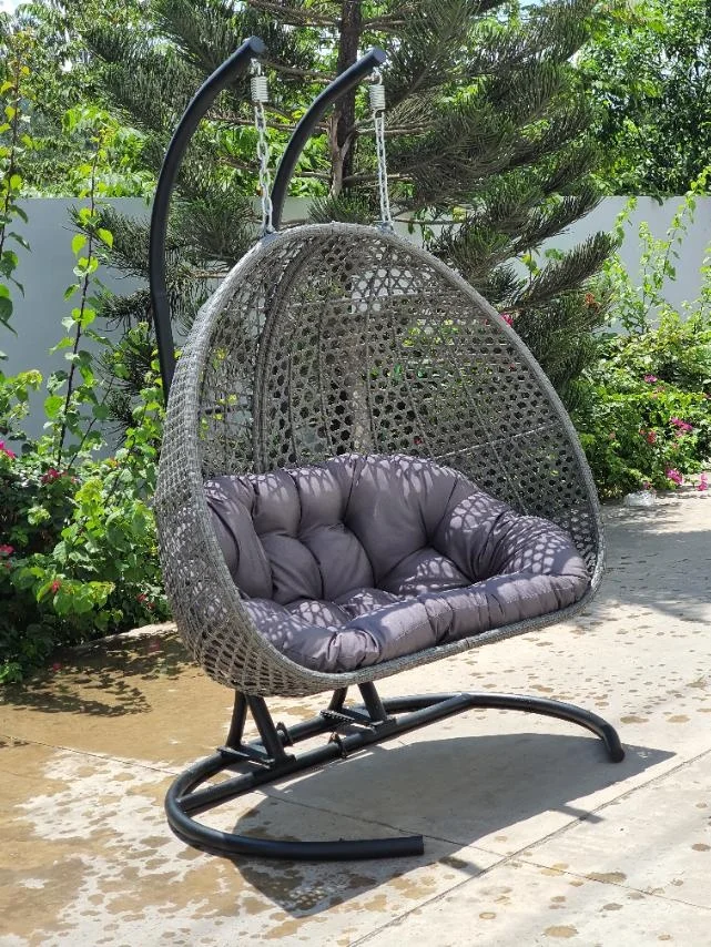 Double Hanging Egg Chair-Outdoor Hammock Hanging Swing Chair 2 Seaters