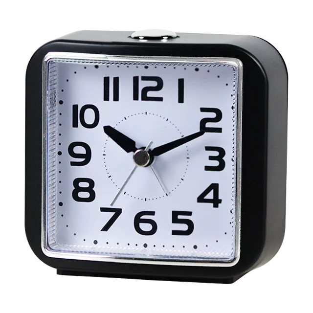 iMSH BB08204 Quartz analog  table bedside and desktop wecker despertador  custom square analogue alarm clocks