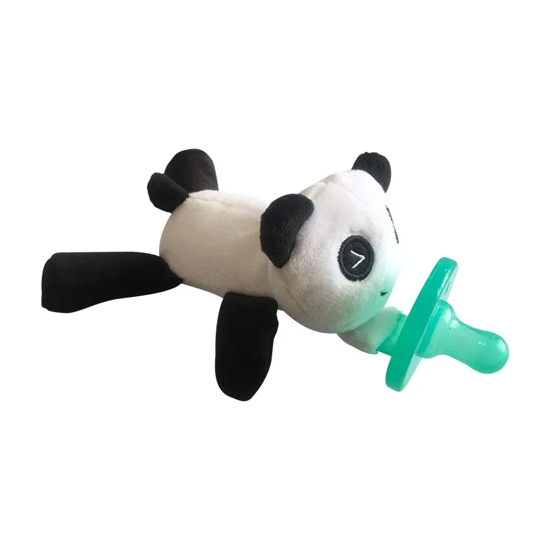 Wholesale Baby Removable Stuffed Animal Baby Pacifier Silicone Pacifier Infant Giraffe Plush Pacifier