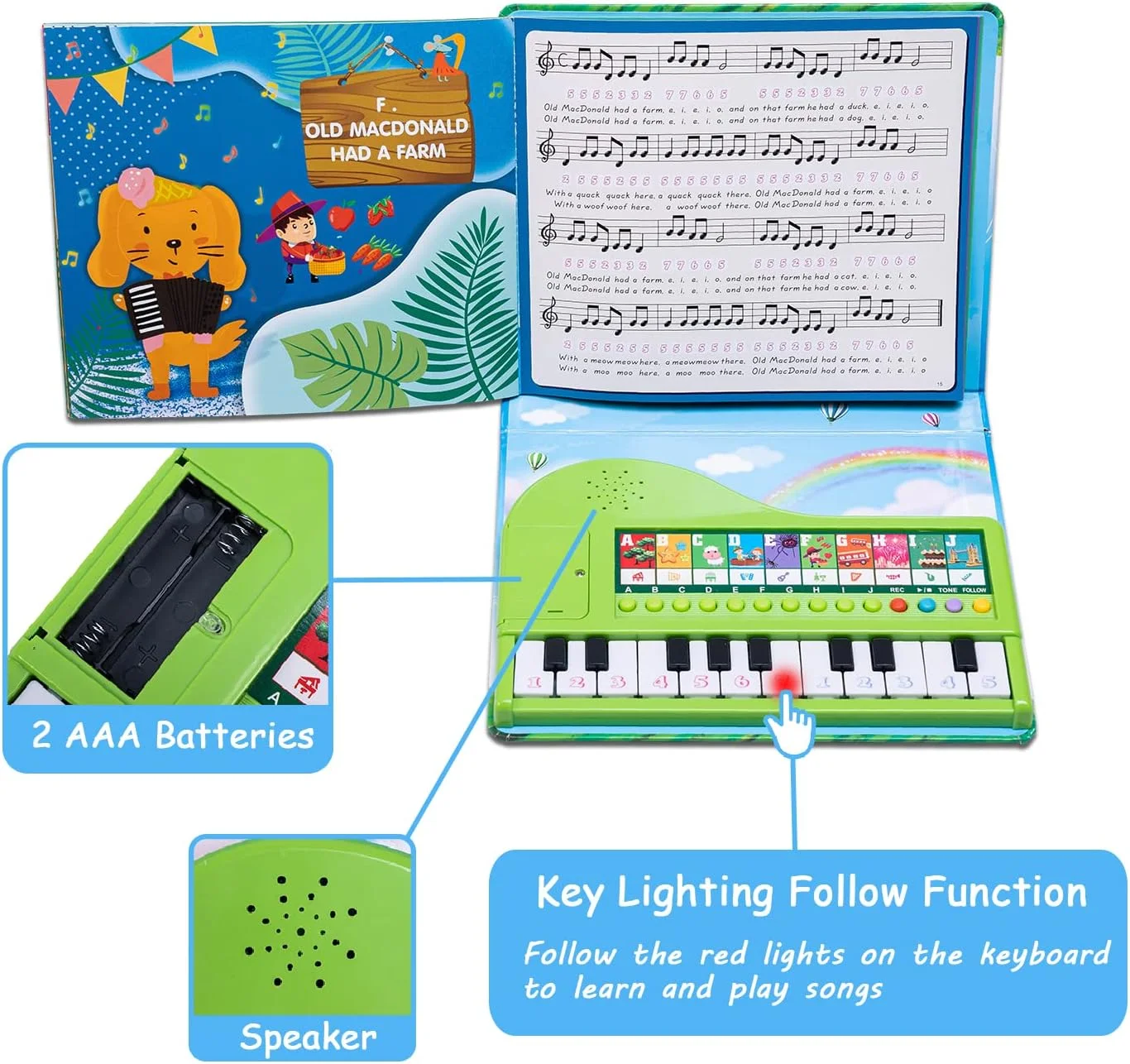 Factory-Made Interactive Preschool Toddler Music & Sound Play Piano Toys 2 in 1 Baby Piano Xylophone for Toddlers