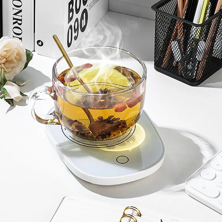 Portable USB Cup Warmer Coffee Mug Smart Thermostatic Hot Plate Milk Tea Water Heating Pad Heater Round Heat Pad