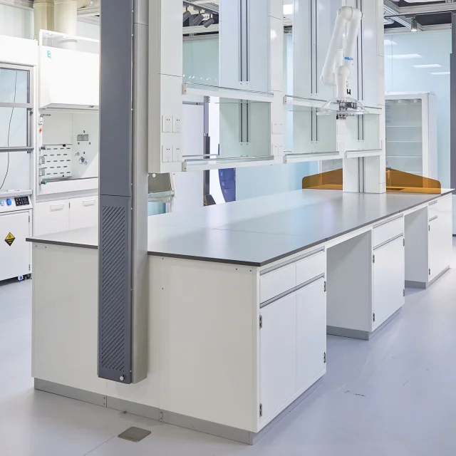 High Quality PP  lab work bench laboratory central table with science sink laboratory furniture