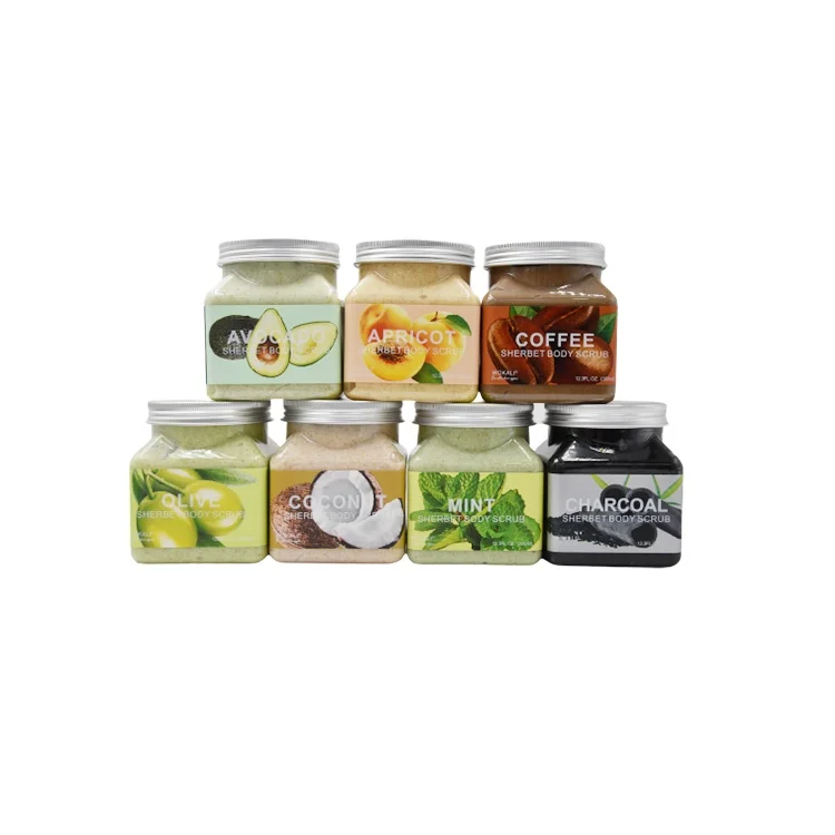 
Hot Selling Deep Cleanse Natural Organic Body Skincare Coconut Peach Coffee Fragrance Body Scrub 